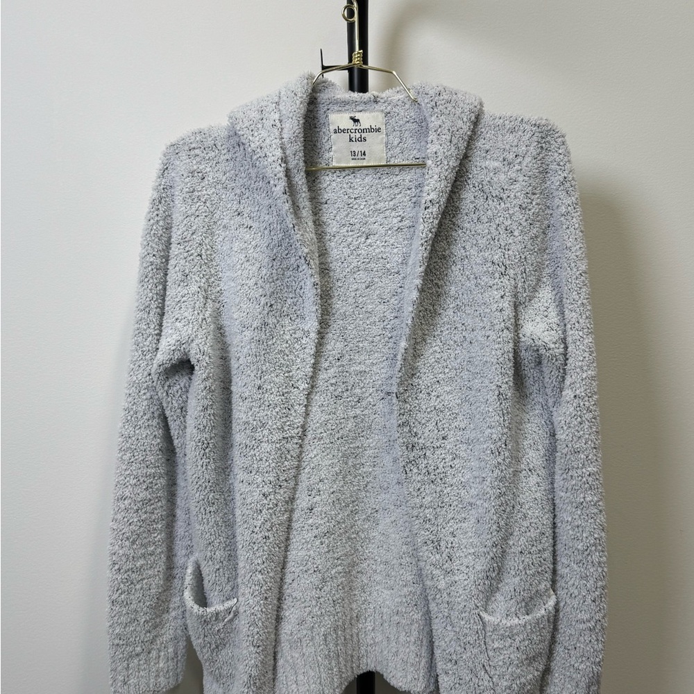 Abercrombie Kids Soft Gray Sherpa Jacket - Picture 5 of 8